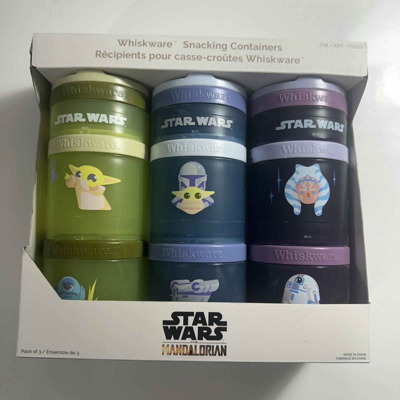 Star Wars Mandolin, Set Of 3 Whiskware Snacking Containers 1 Cup 1 Cup 1/3 Cup.