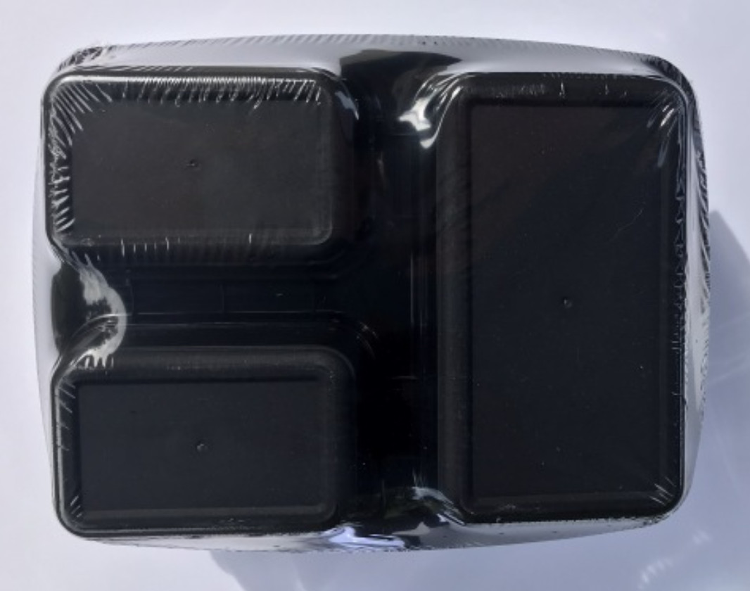 3 Compartment Food Container Ready Meal Prep Storage With Lids 10 Pack