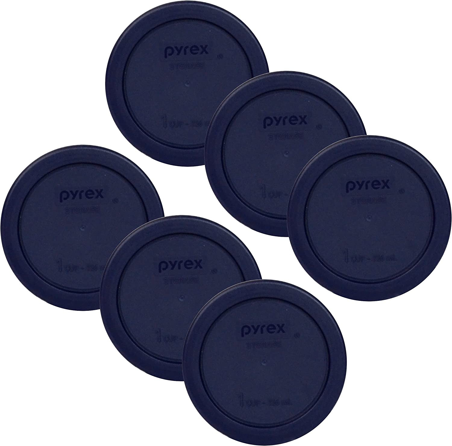 1 Cup round Plastic Cover Lids, 6-Pack, Dark Blue – Original Genuine – Made in