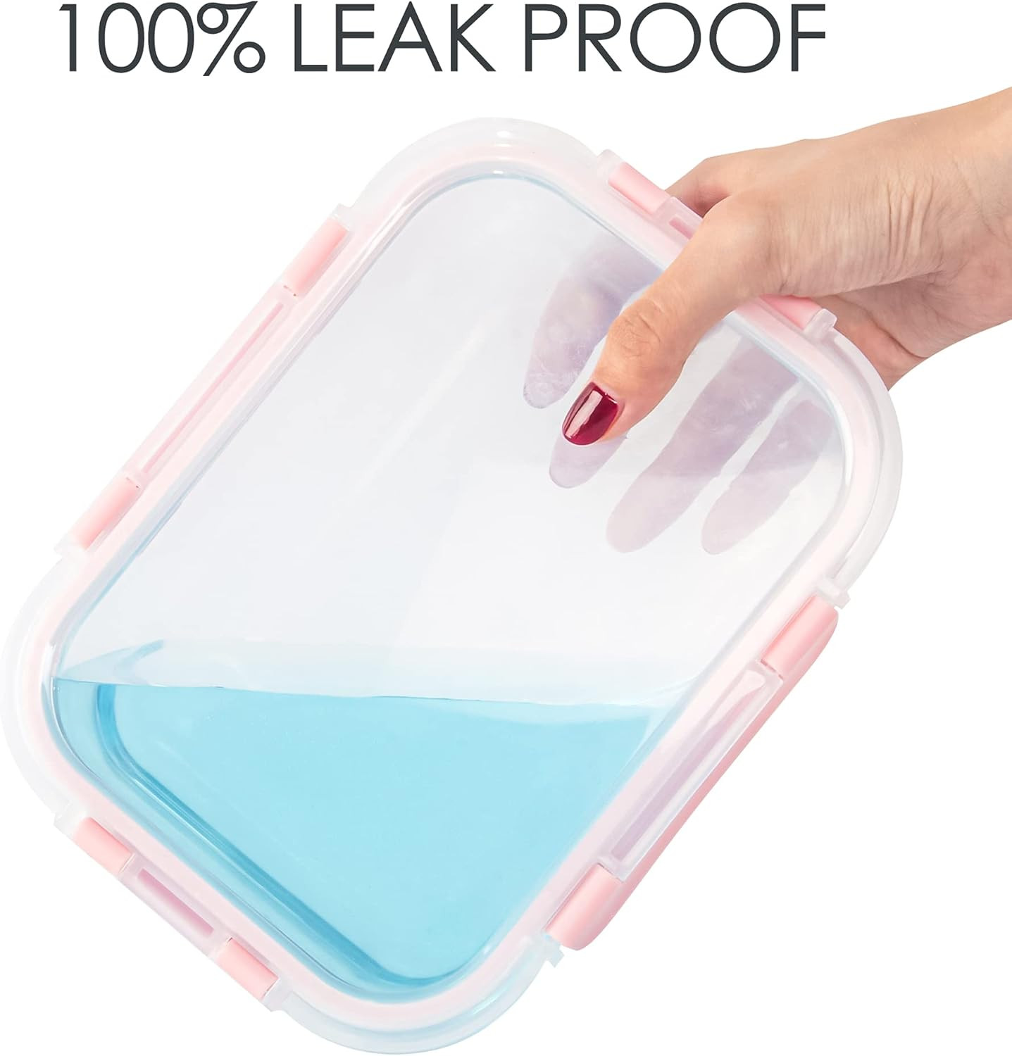 10 Pack Leak Proof Glass Storage Containers – Microwave & Freezer Safe