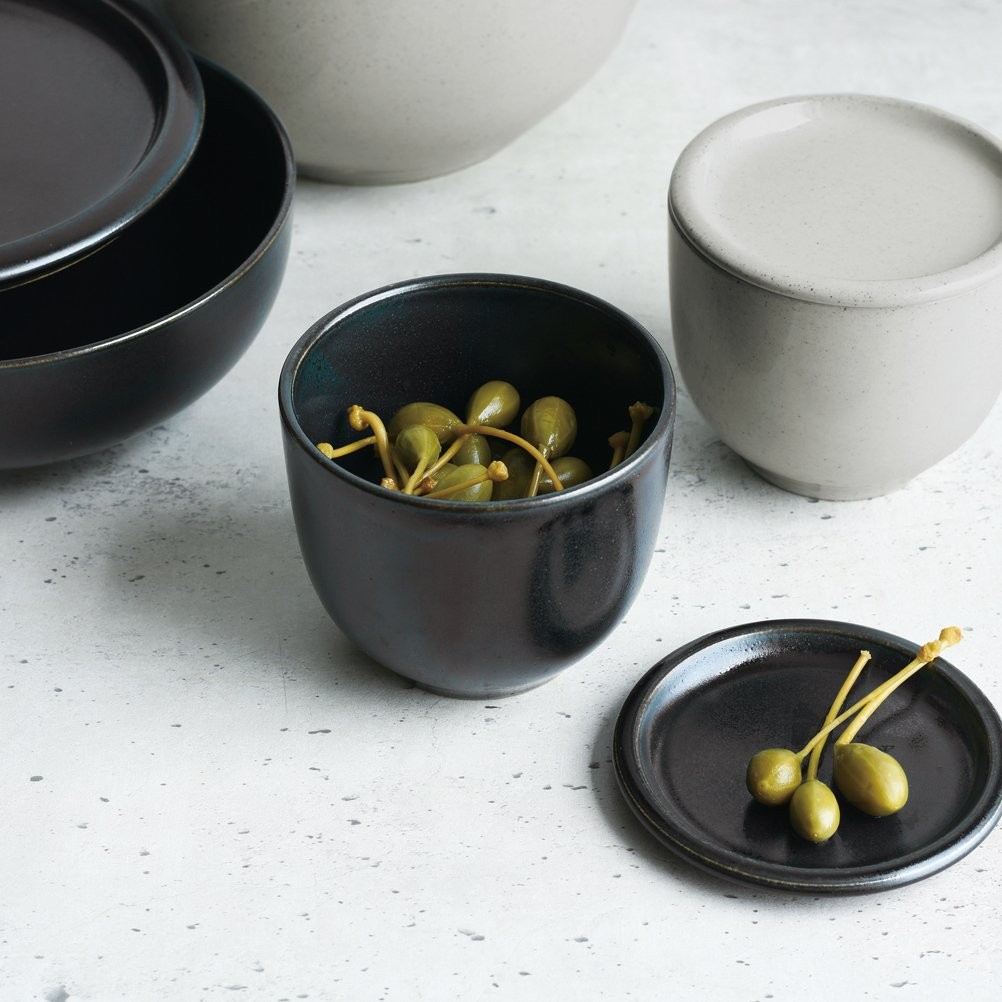 KINTO Storage Container CLK-153 Bowl & Lid 90x80mm Earth Gray 29571