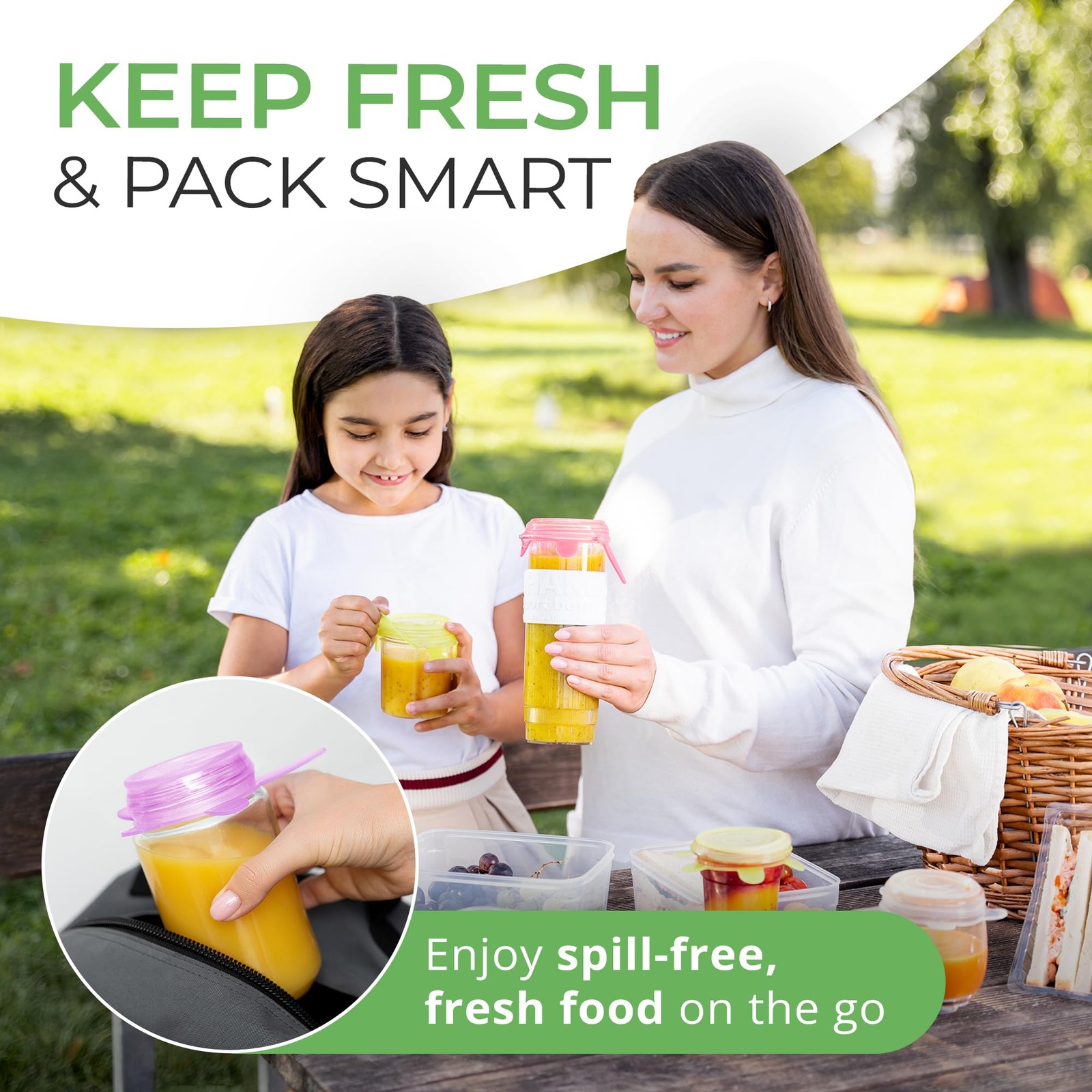 6 Pack 2.6 Inch Silicone Stretch Lids for Fresh Food Storage Yogurt Jars