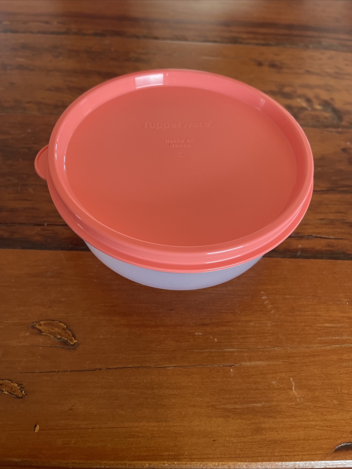 B) NEW TUPPERWARE PREP N PORTION CONTAINER X1 PIECE CLEAR ORANGE LID 175ML