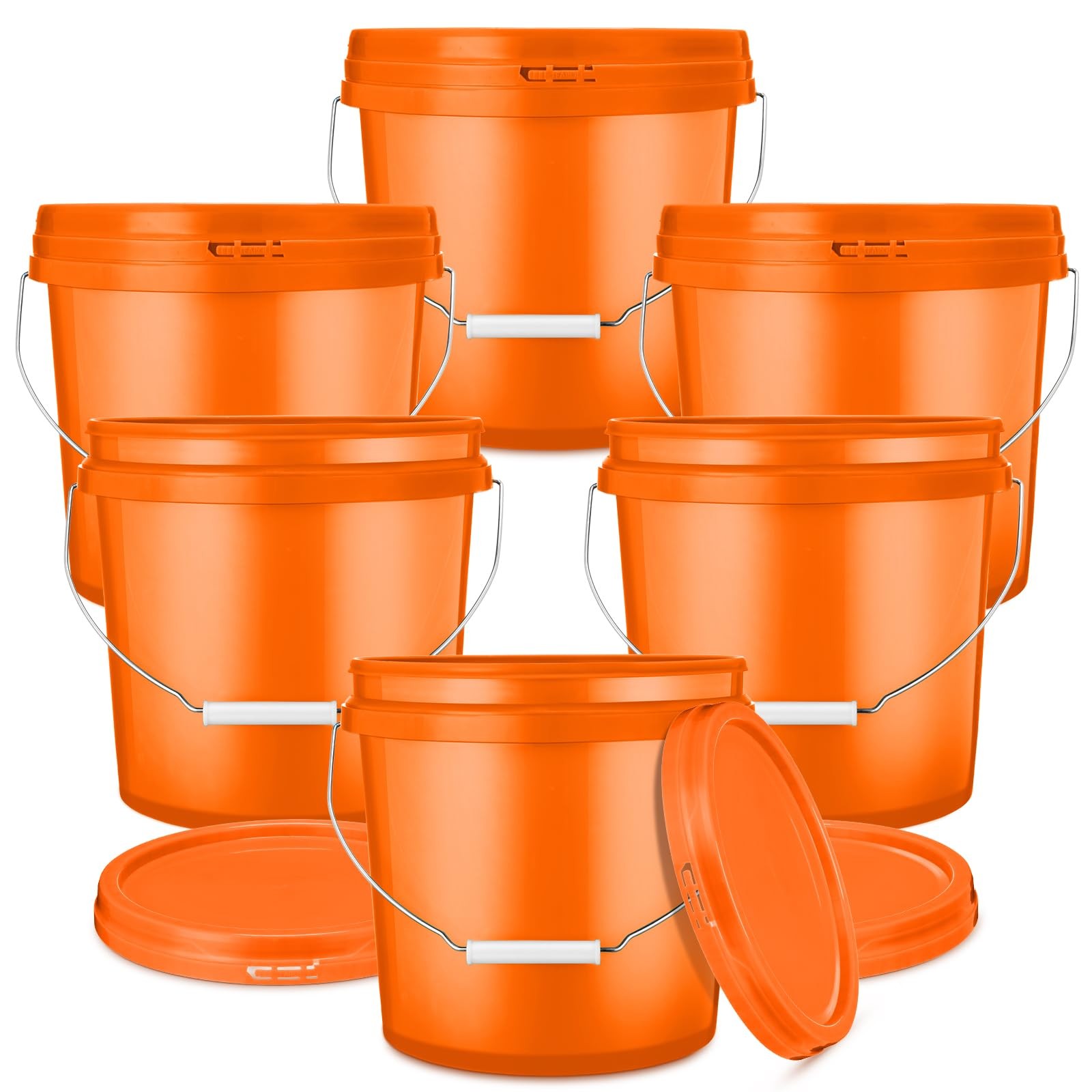 2 Gallon Plastic Bucket with Lid – Heavy Duty Pail for Food Storage & Painting