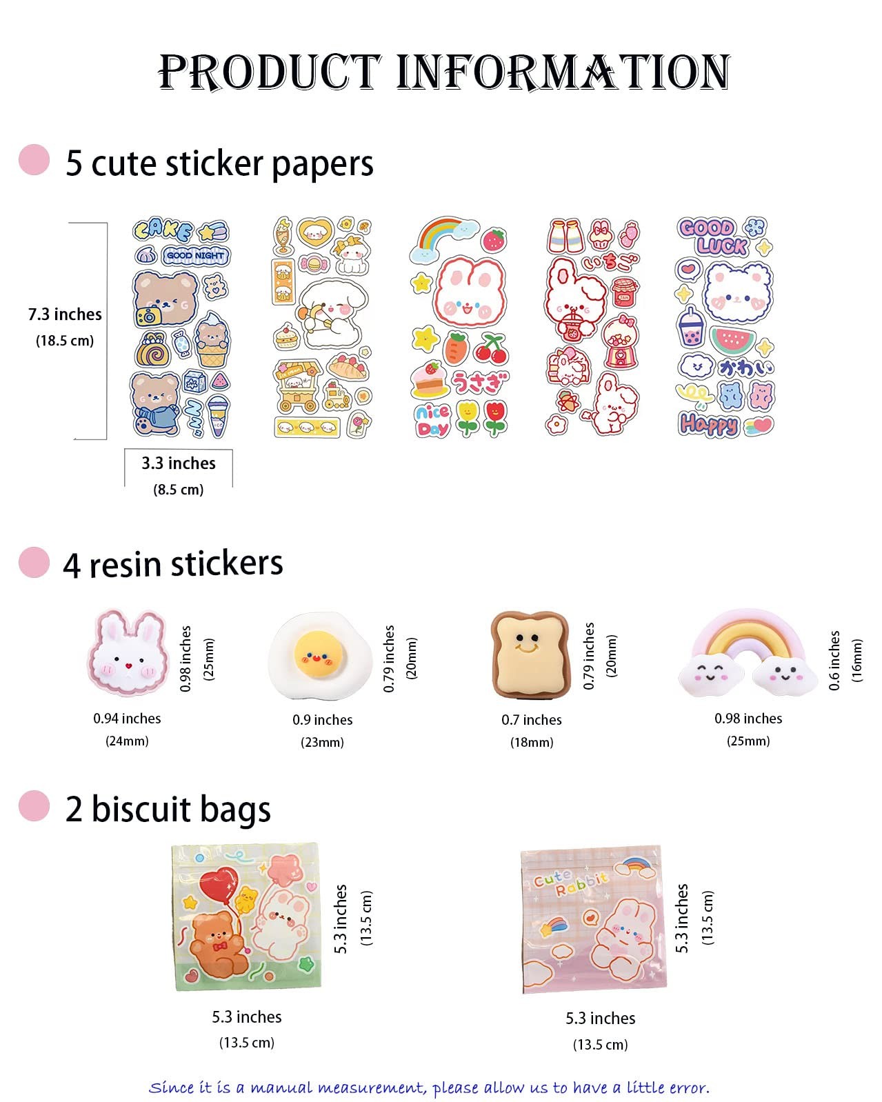 Paidideng Kawaii 2-Layer Bento Lunch Box w/ Bag, Tableware – 1200ml Leak-Proof