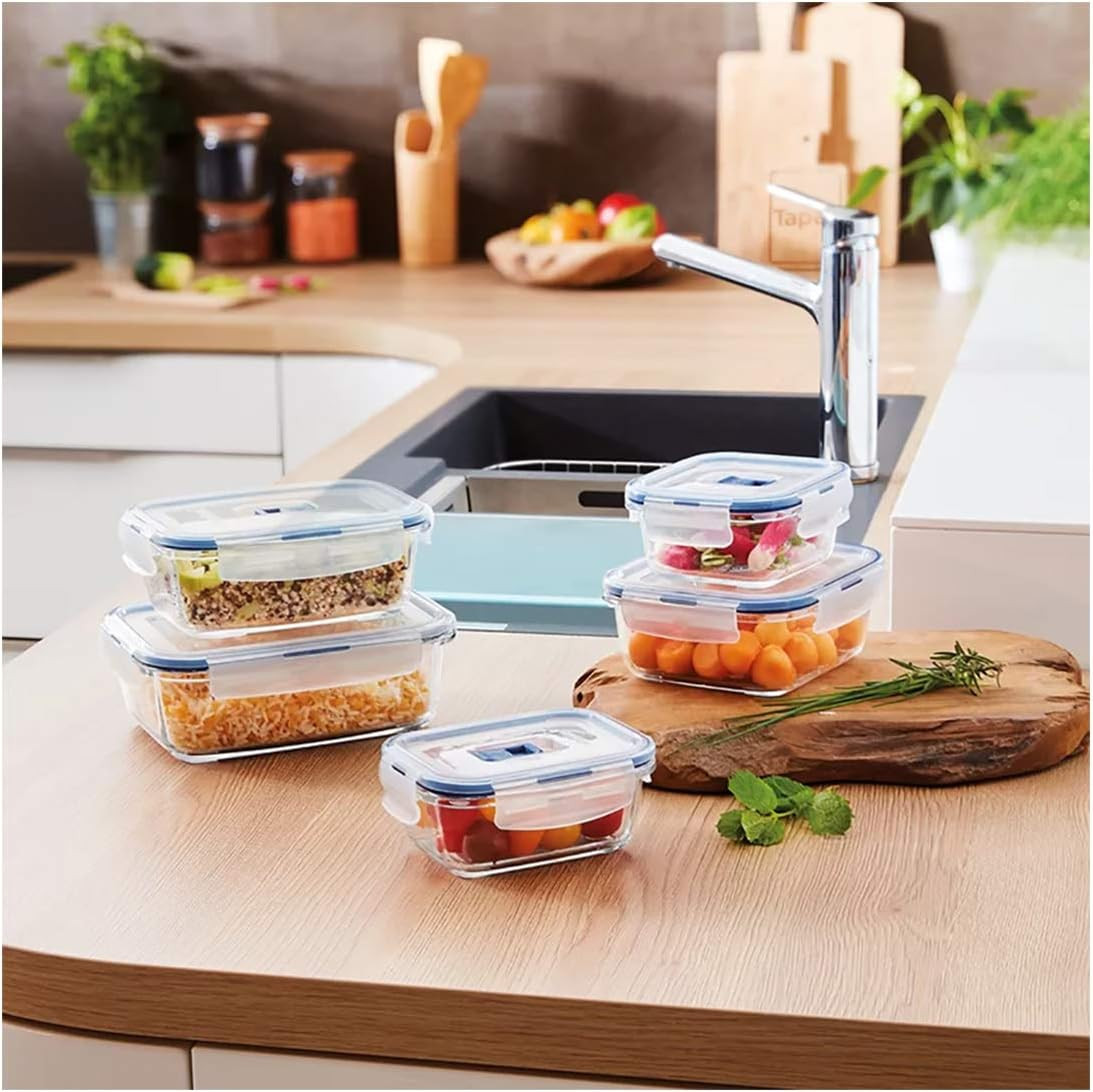 Pure Box Active Glass Food Storage Container with Sliding Vent Lid (Rect. 5.1…
