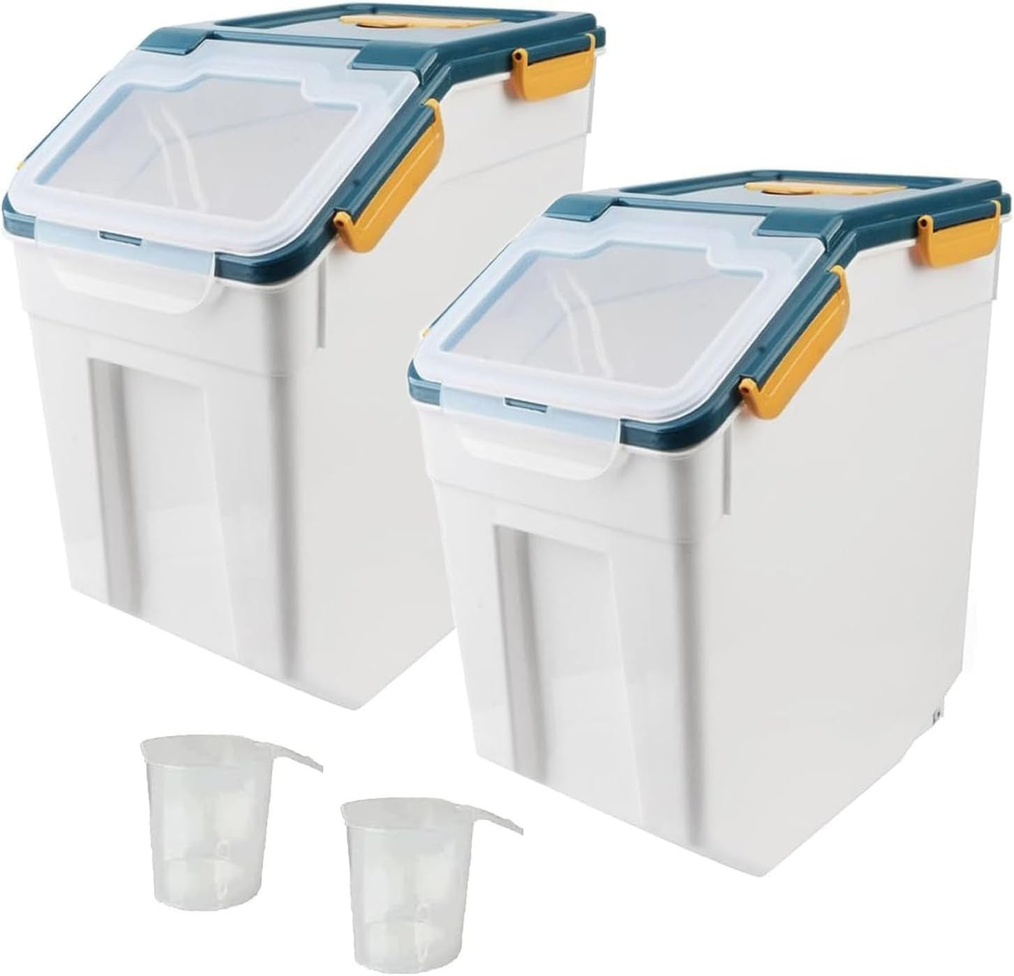 2 Pack 50Lb Flour Grain Rice Storage Container – Cereal Large Airtight Flour Hol