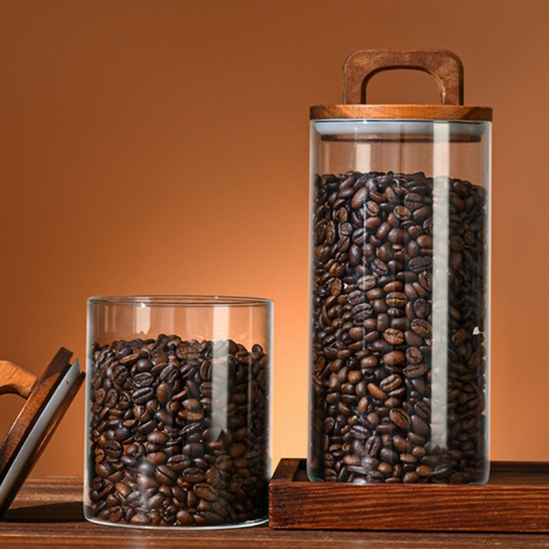 Vacuum Sealed Storage Container Water Proof Handle Glass Canister