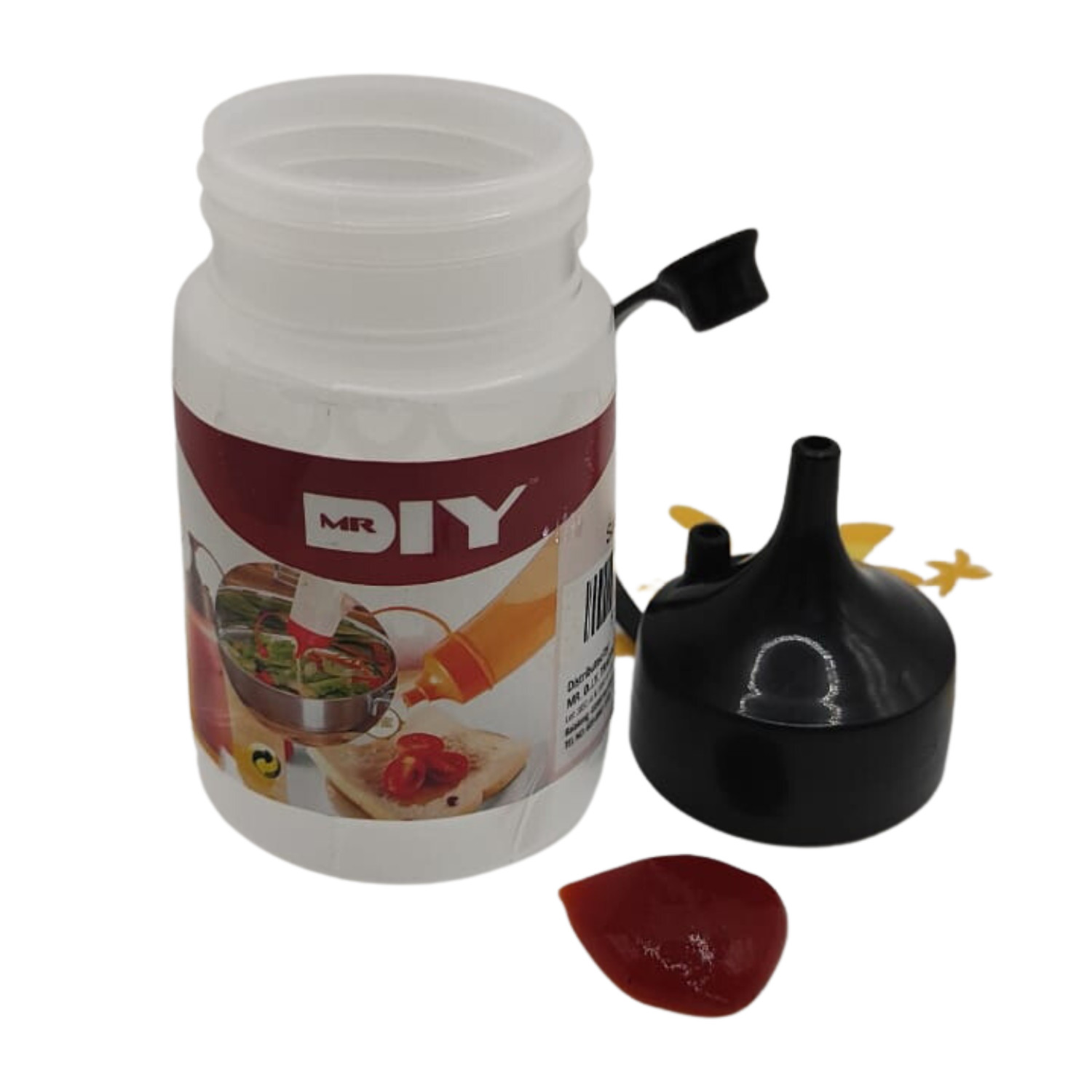 150ml Small Sauce Condiment Multipurpose Bottles Keeper Container With Black Lid