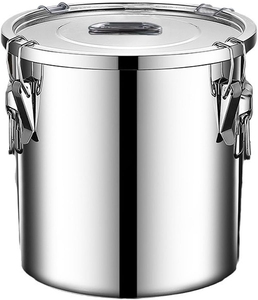 304 Stainless Steel Food Storage Containers with Lids Lock Clips Airtight Contai