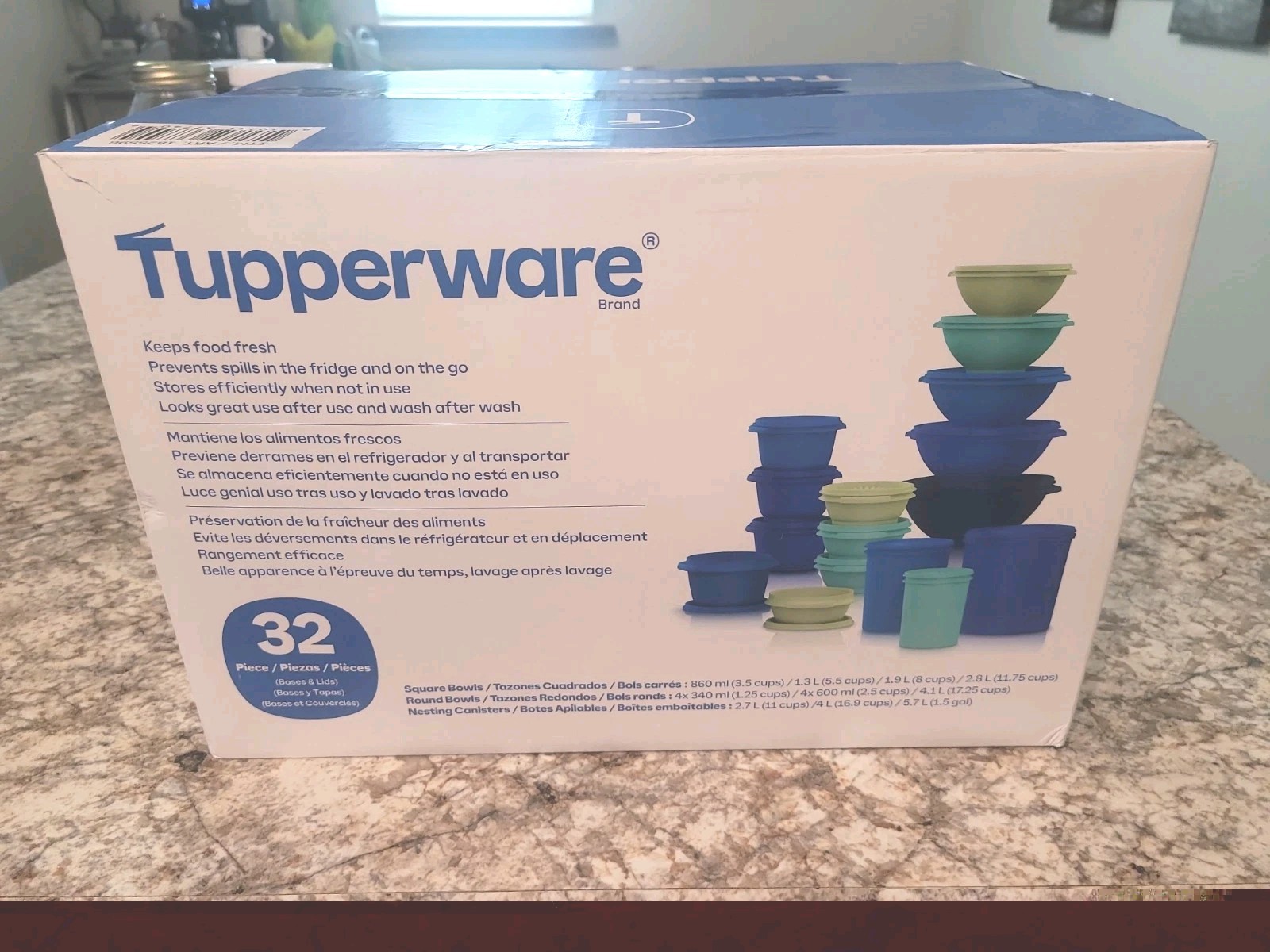 Tupperware Heritage Collection 32 Piece Food Storage Set Vintage Blue Colors!