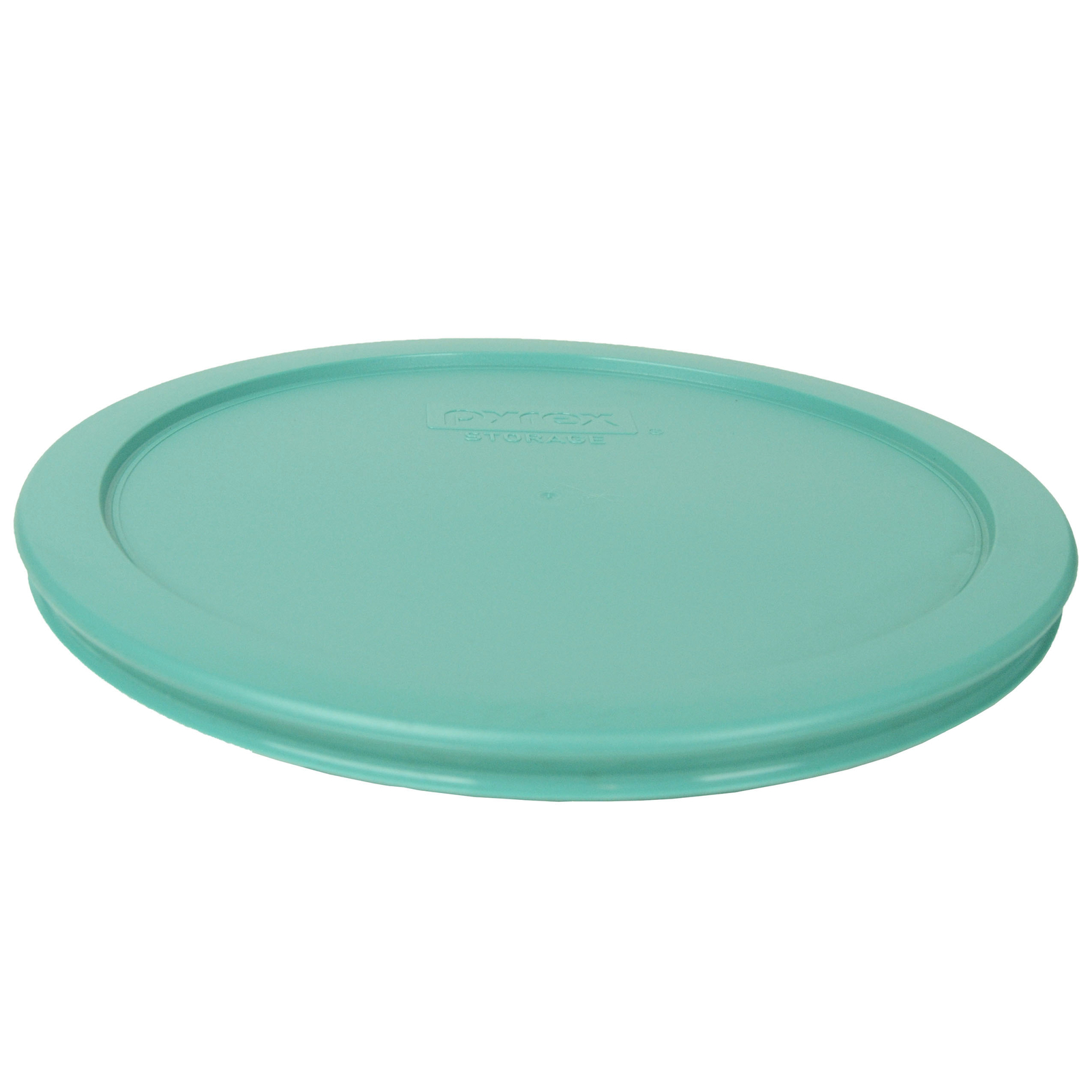 Pyrex 7402-PC Turquoise Round Plastic Food Storage Replacement Cover (4-Pack)