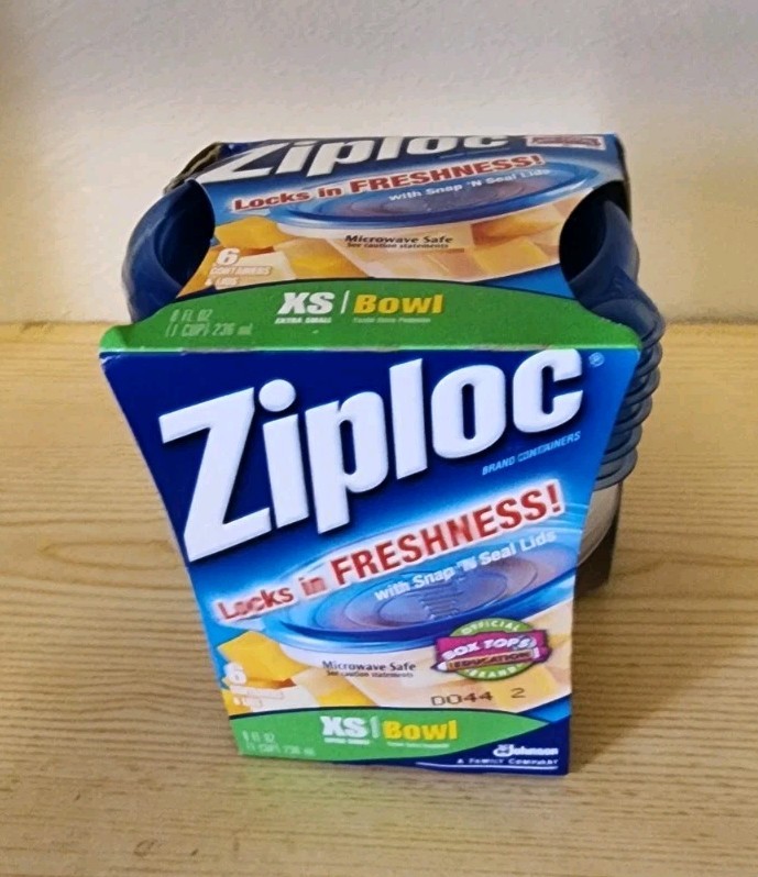 Ziploc Snap N Seal XS ROUND Bowls 6 in Pack Containers & Lids Smart Snap