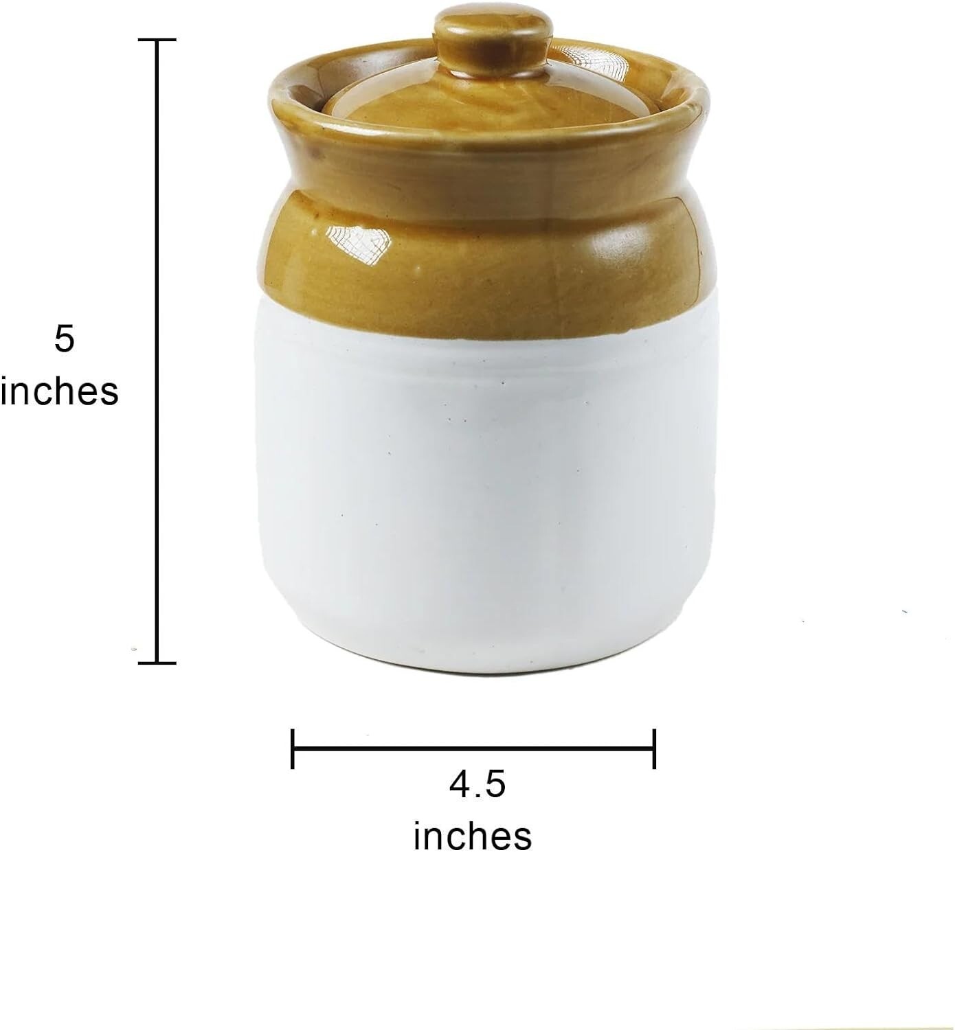 5″ Traditional Barni Jar | Ceramic Traditional Indian Pickle Containers Jar