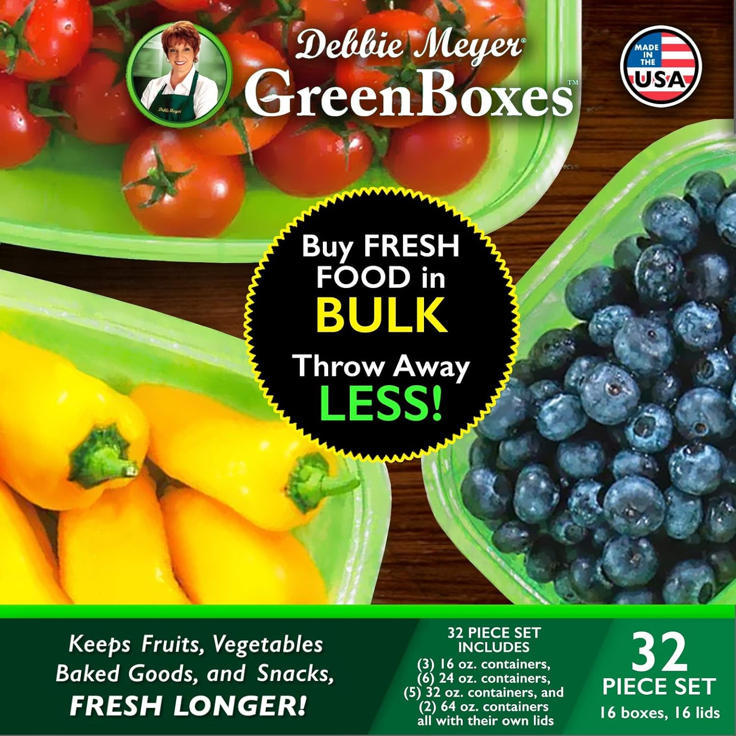 Ultralite Greenbox | Reusable Plastic Airtight Food Storage Containers with Lids