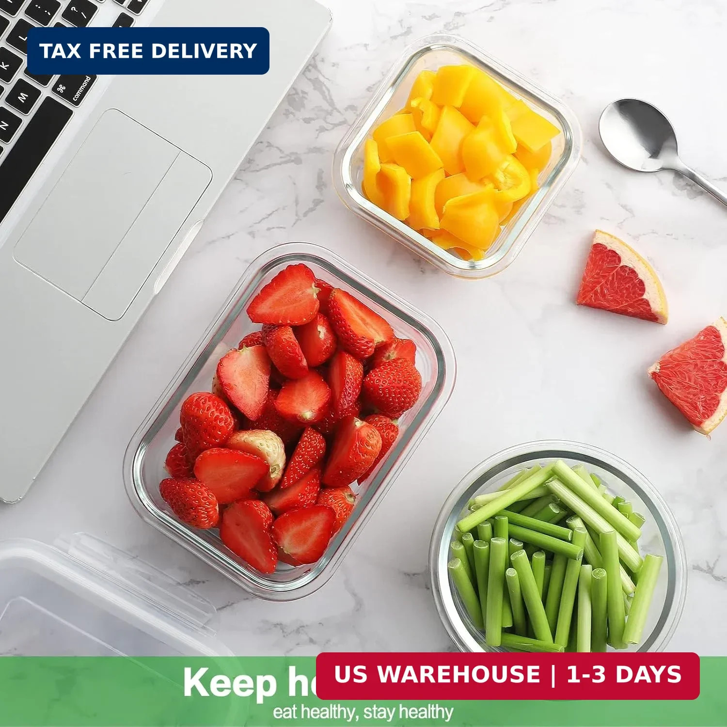 Borosilicate Glass Storage Containers Set – 24PC Airtight Meal Prep Tupperware