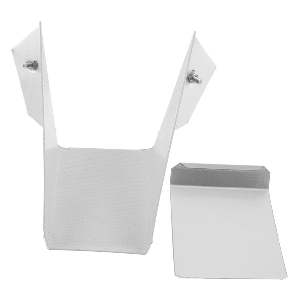 White Metal Grain Container Spout with Smooth Flow for Rice and Flour Bins
