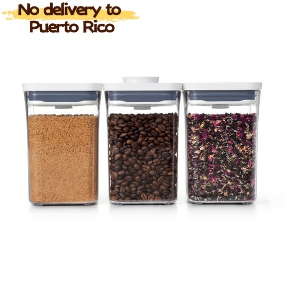 SoftWorks 3-Piece POP Food Storage Container Value Set, Clear/White new