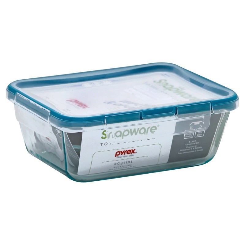 Airtight Glass Food Storage Container 8 Cup Leak Proof Stackable BPA Free New