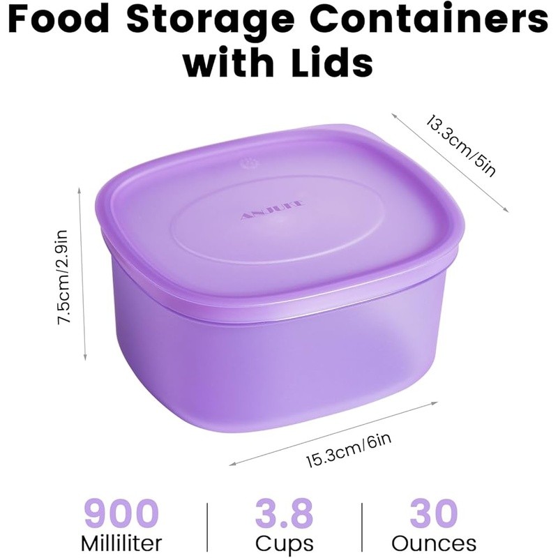 BPA Free Meal Prep Containers Microwave Safe Airtight Storage Lunches New