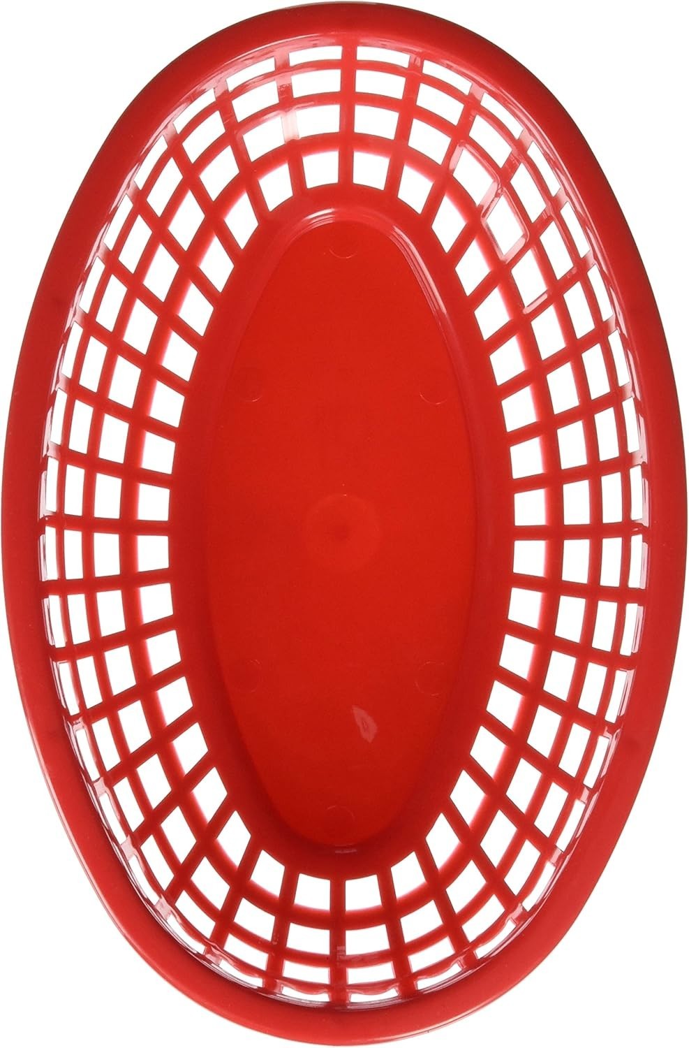Versatile Classic Red Oval Serving Baskets – 6-Pack for Home & Restaurant Use