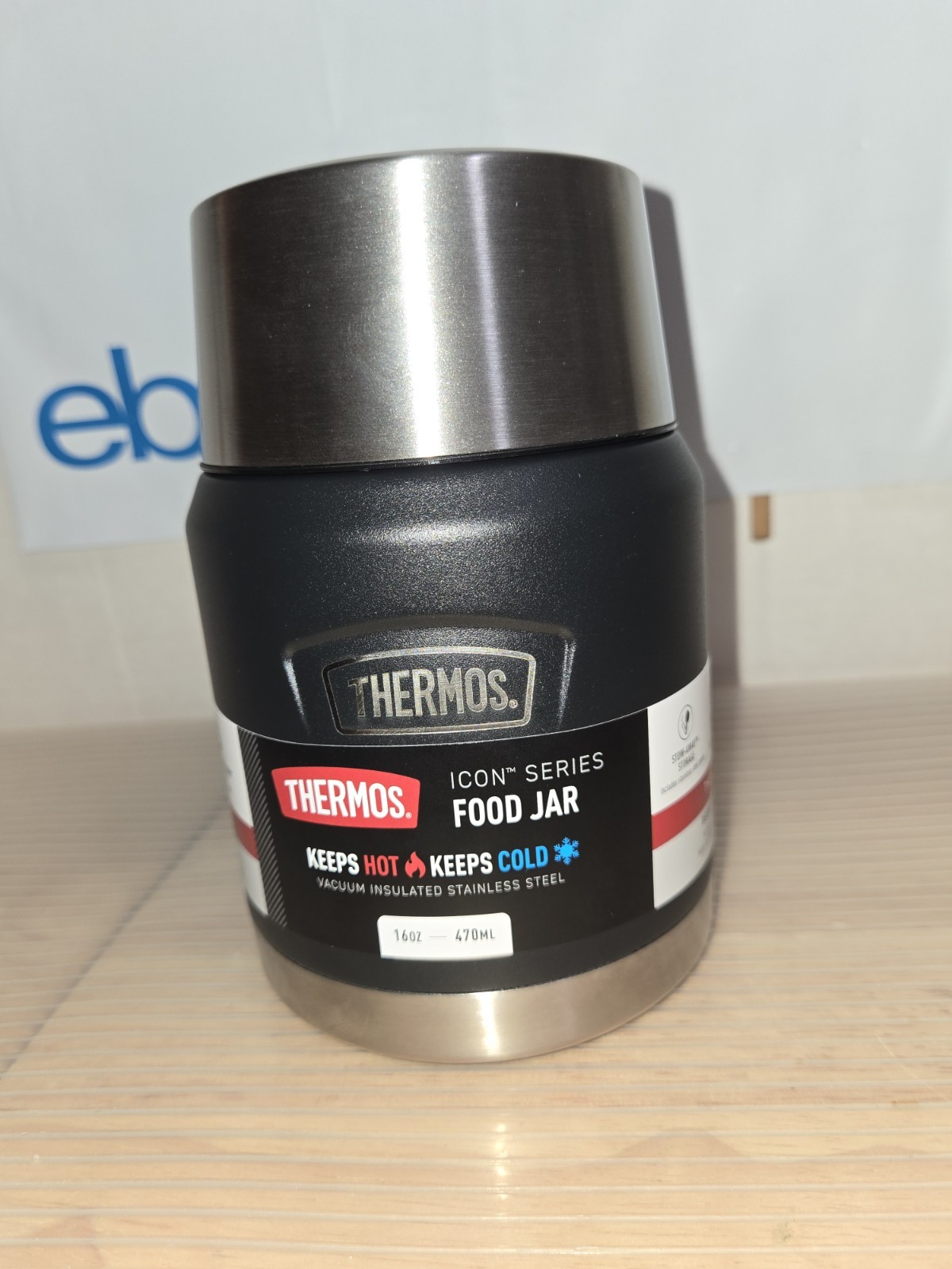 U-Line Thermos 16 oz. Icon Series Stainless Steel Food Jar Stow Away Spoon
