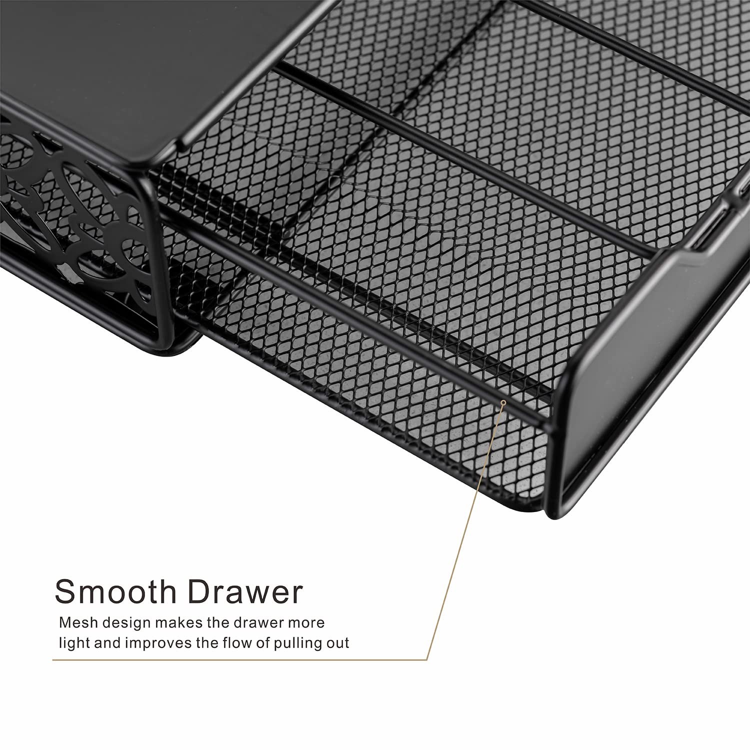 Flagship Coffee Pod Storage Drawer, Organizer for Keurig (42 Pods, Iron) black