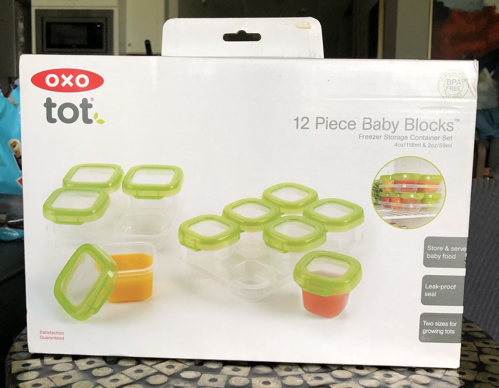 NEW OXO TOT 12 Piece Baby Blocks Freezer Storage Container Set w/ Trays NIB
