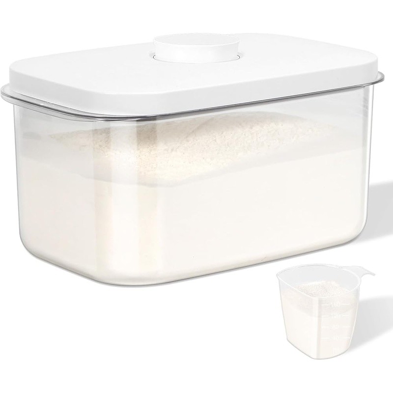 Large Airtight Food Storage Container Rice Flour Sugar Beans Cereal PET Material