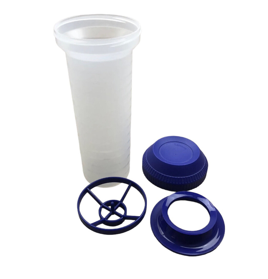 Tupperware B2B Shaker 750ml Blue Milkshake Smoothie Baking Good Used Condition