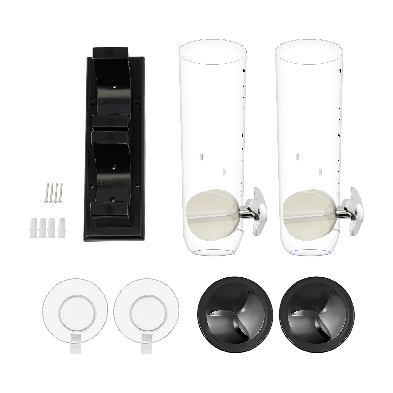 Wall-mount Cereal Dispenser 2 Cups Nuts Coffee Beans Grains 3L Storage Container