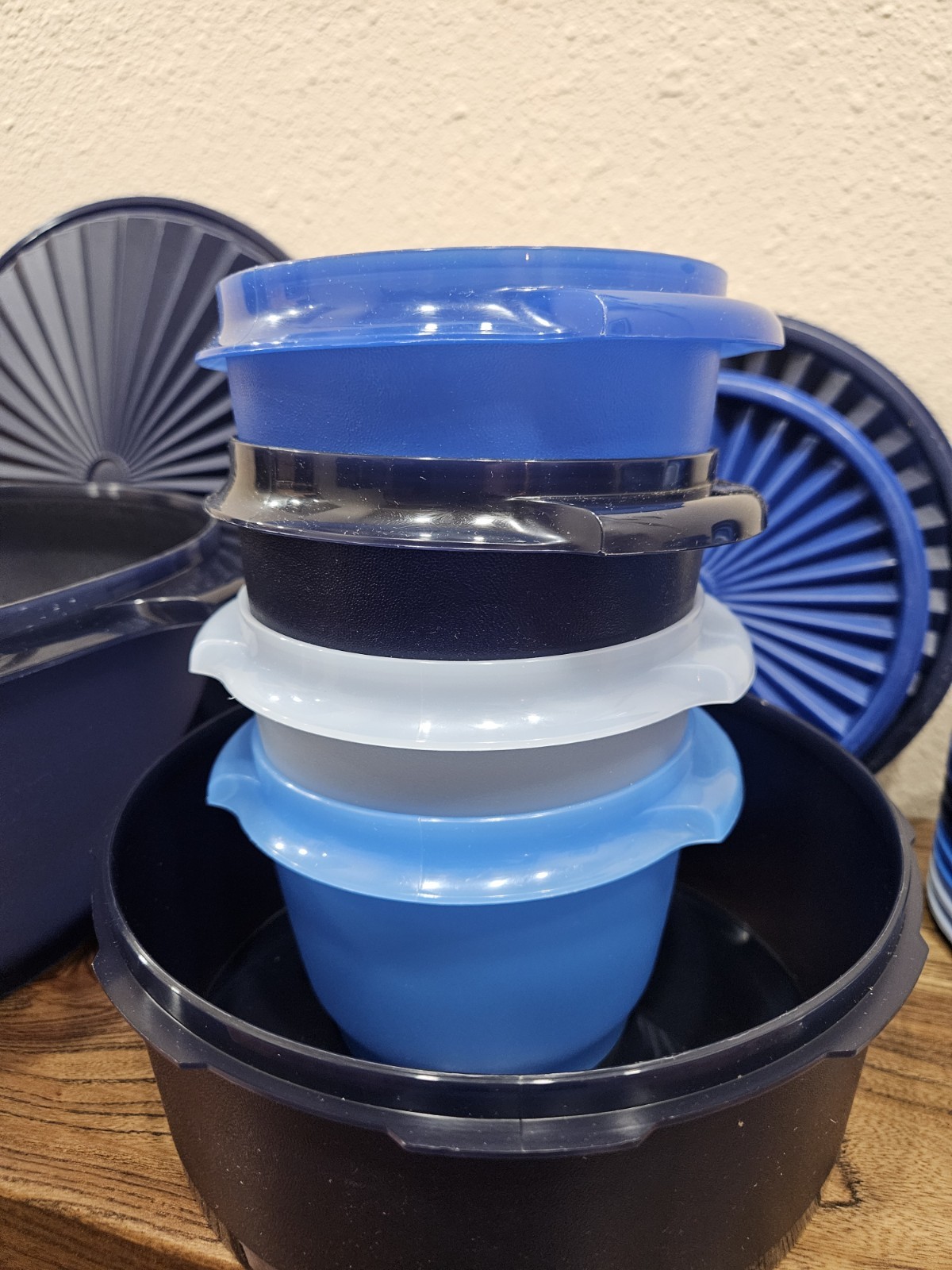 NEW 36 pc Tupperware Classic Servalier Blues Set Open Box