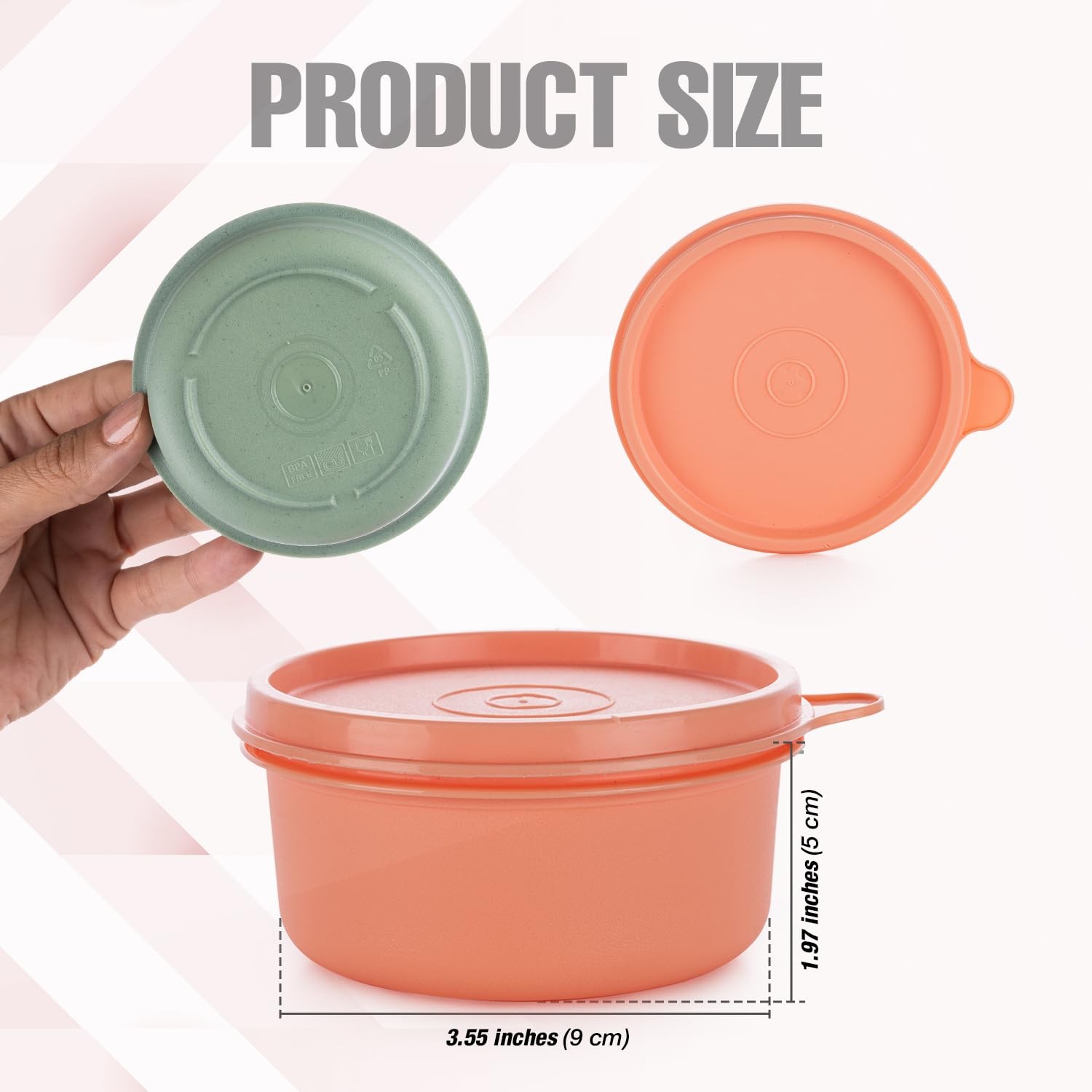 9 Oz Small Round Food Storage Containers With Lids Set Of 10 Airtight Leakproof