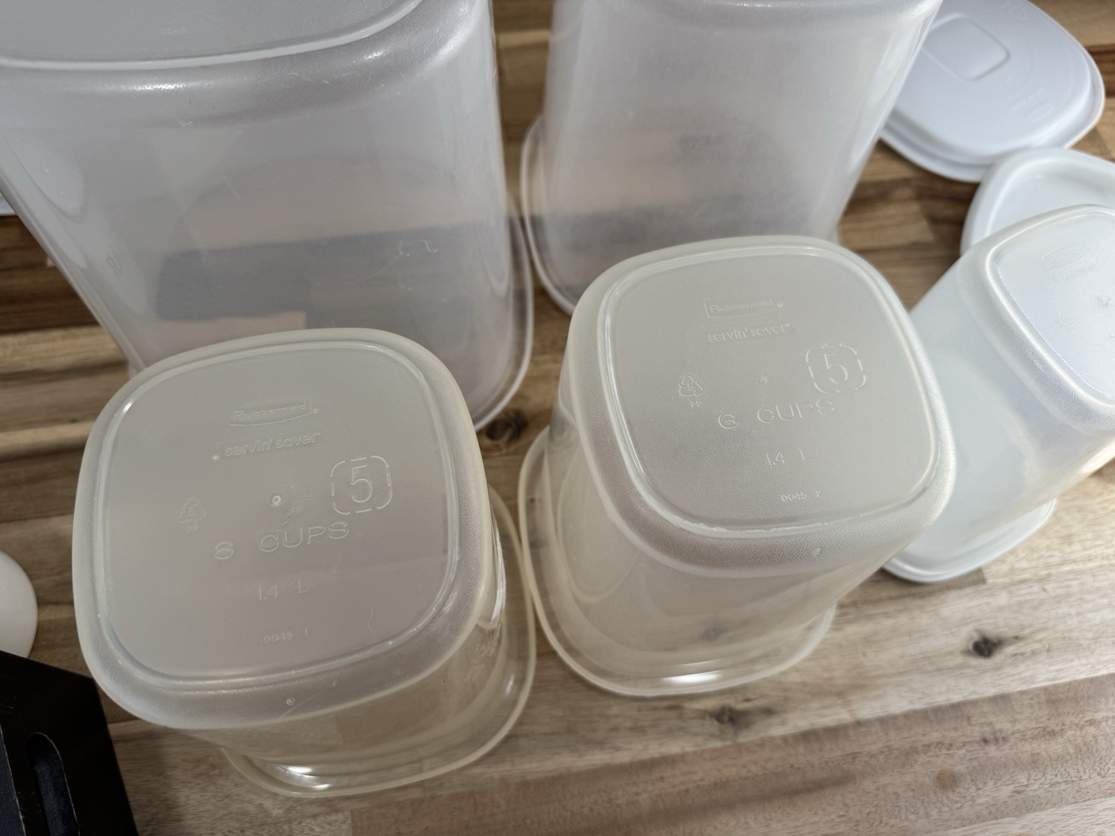 ✅Rubbermaid Servin Saver ✅LOT OF 5 ✅Food Storage Container ✅#5, 5, 8, 6, 7 ✅Lids