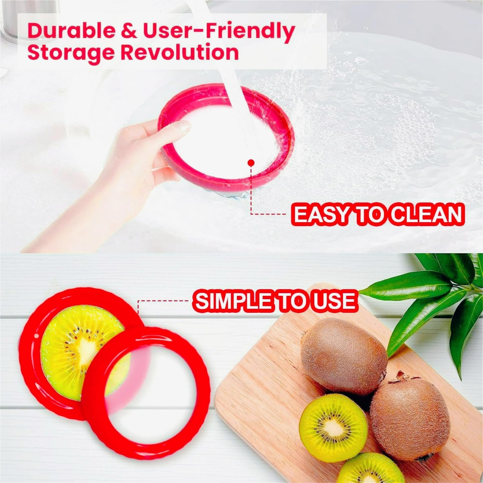 Avocado Saver and Onions Storage – Set of 4 Reusable Storage Containers for F…