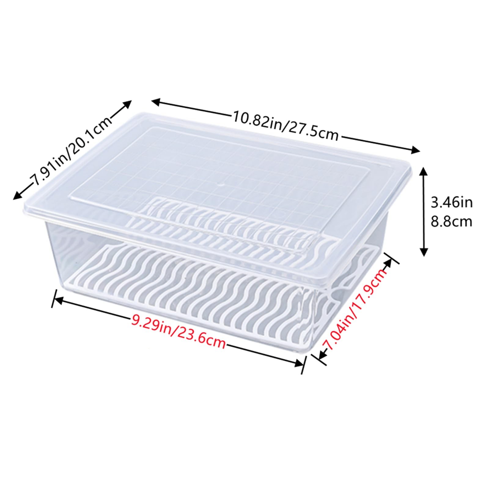 Food Storage Container, Plastic Food Containers with Removable Drain Plate an…