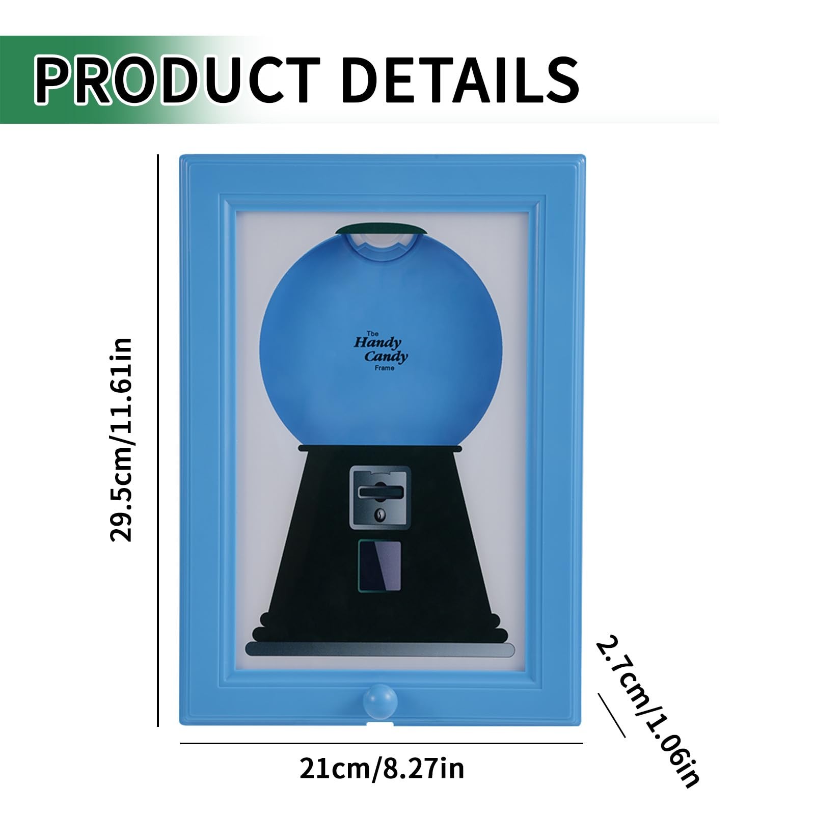 Candy Dispenser Picture Frame, Wall Mount Gumball Machine Creative Handy Cand…