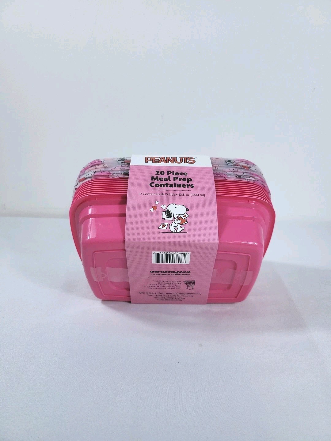 Peanuts New 2026 20 Piece Meal Prep Containers Snoopy Valentine’s Day Theme