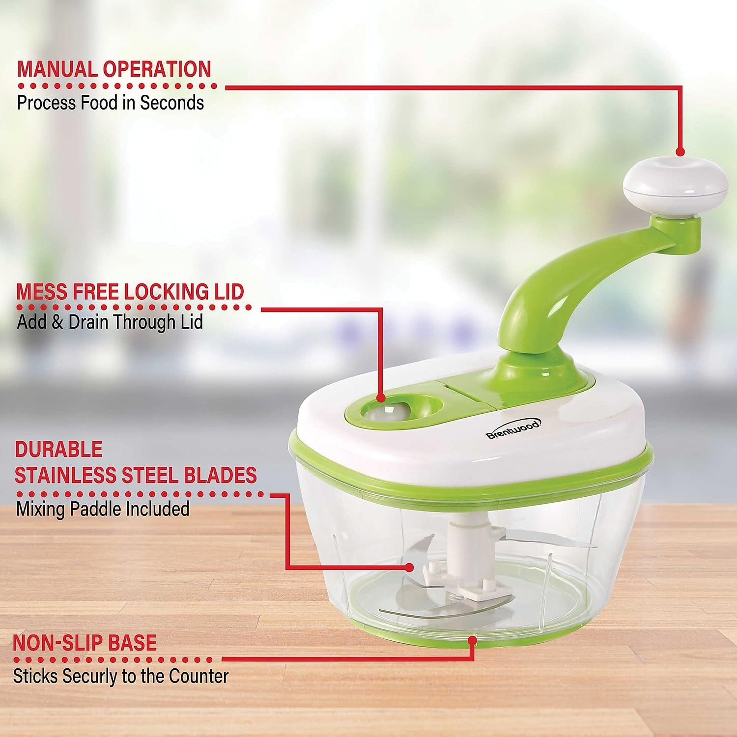 Brentwood KA-5050G Food Processor standard White