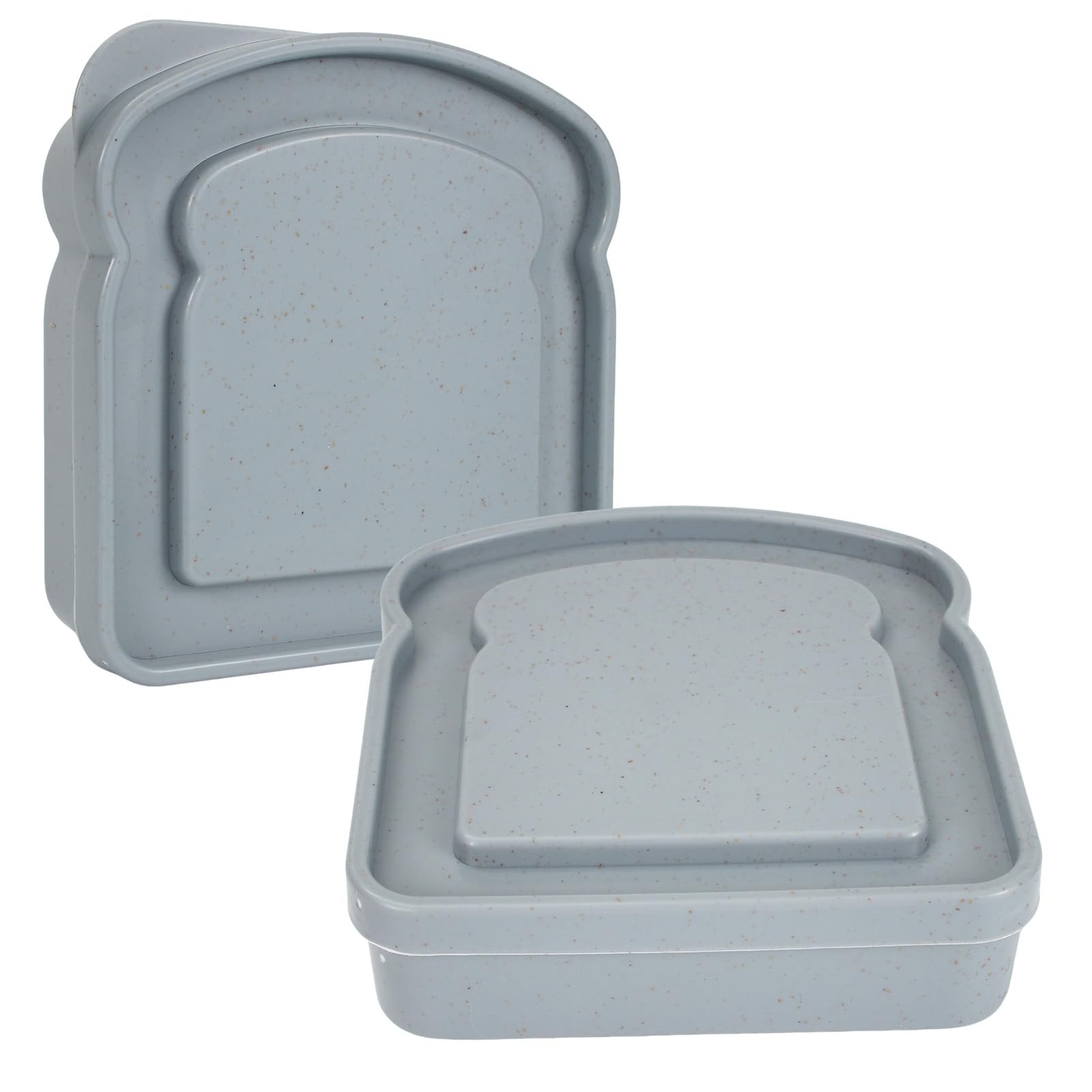 Sandwich Containers for Lunch Boxes, Plastic Toast Shape Food Storage with Li…