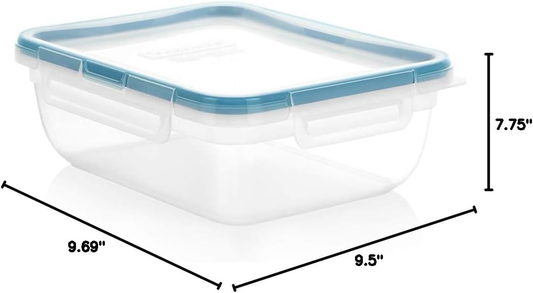 Meal Prep 3-Pack: Leakproof 8.5-Cup Food Storage Containers with Labels