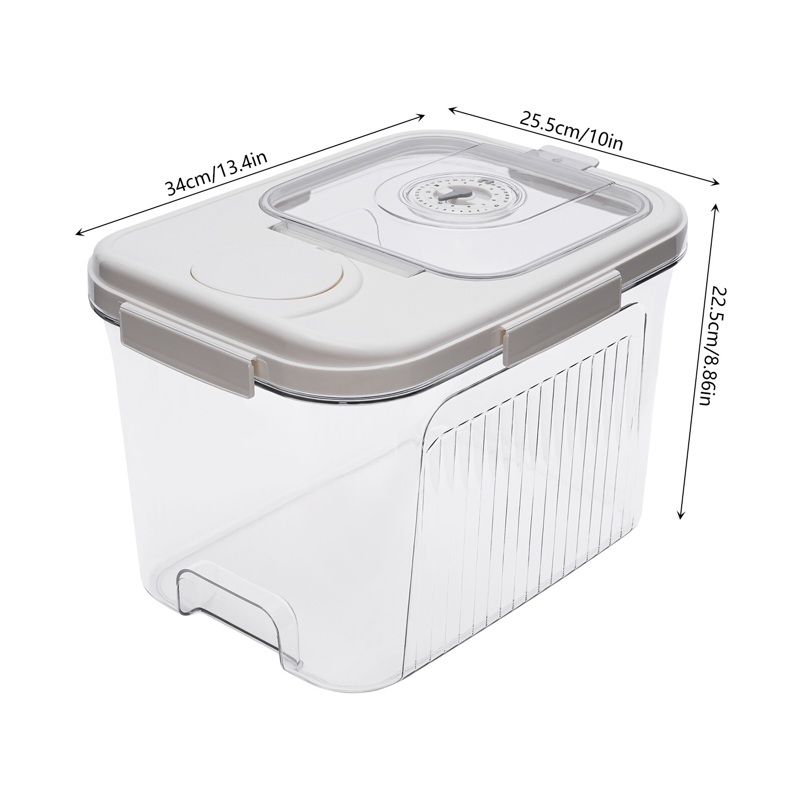 10kg Large Rice Storage Container Food Flour Airtight Box Rice Dispenser W/ Cup