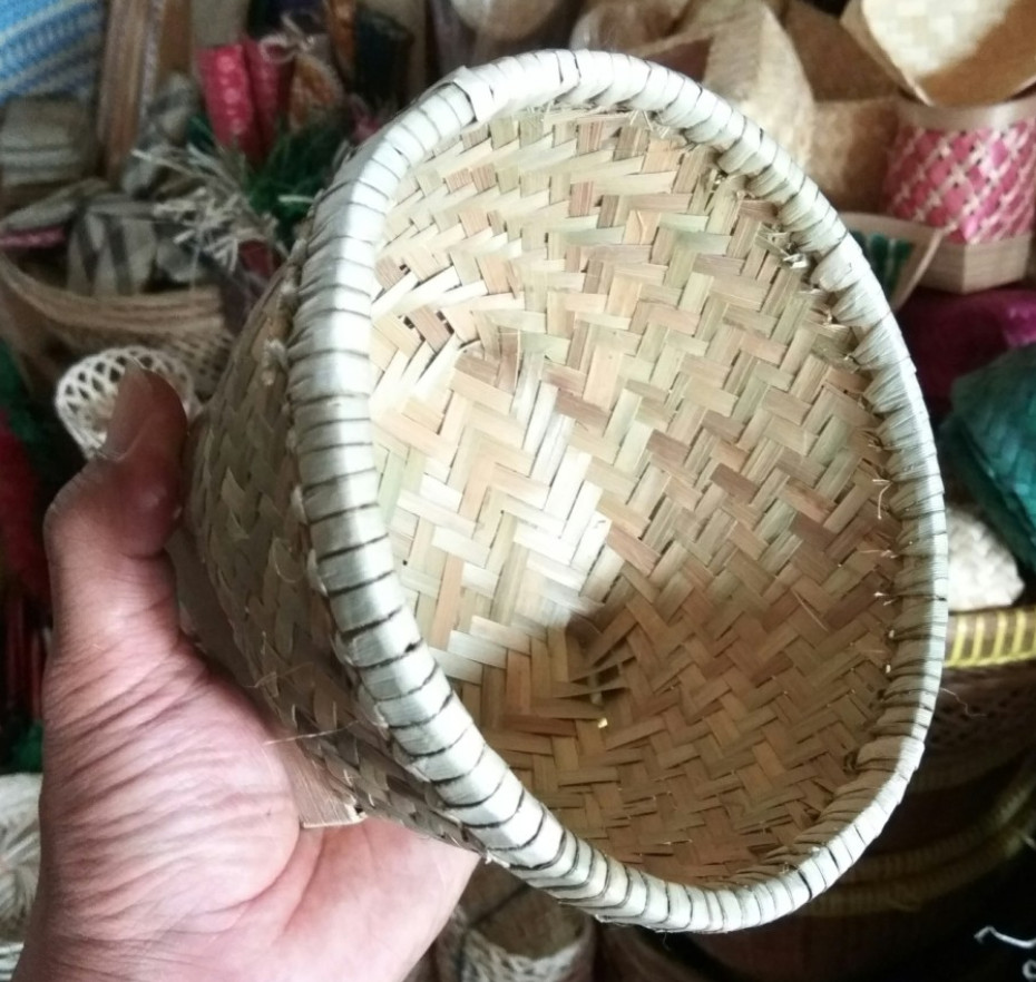 Sticky Rice Basket Serving Bowl Bamboo Steamer Kratip Container