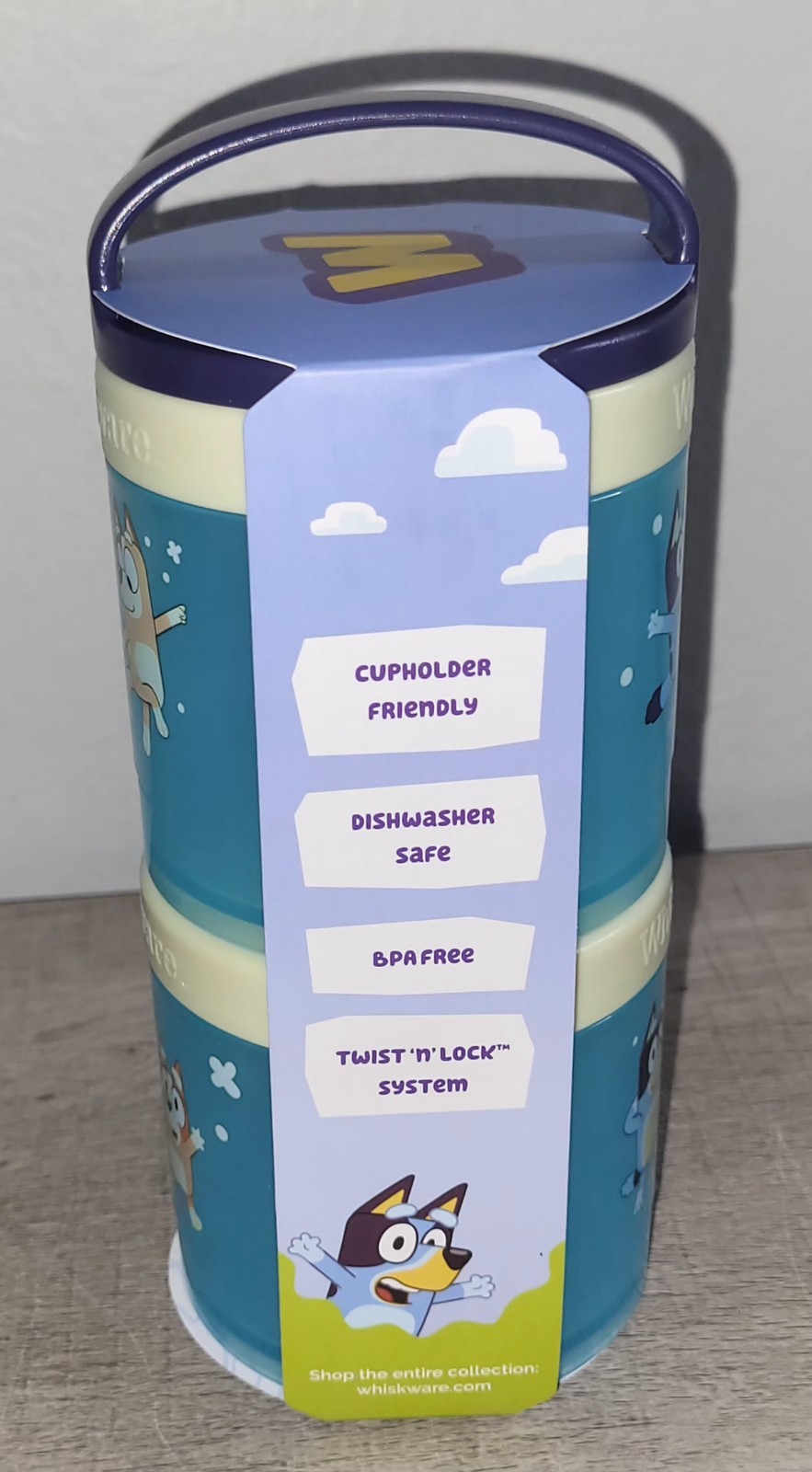 Whiskware Bluey Twist N Lock Snack Container Jar Set NEW
