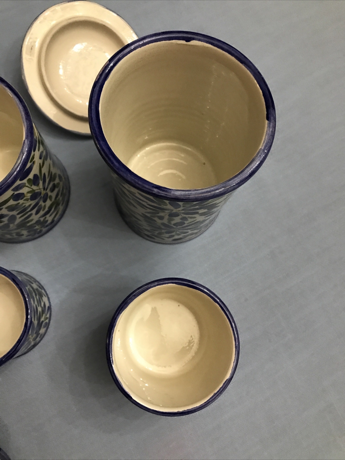 Beautiful 4 Piece Set Of Handmade Arte Creta Italian Kitchen Storage Containers