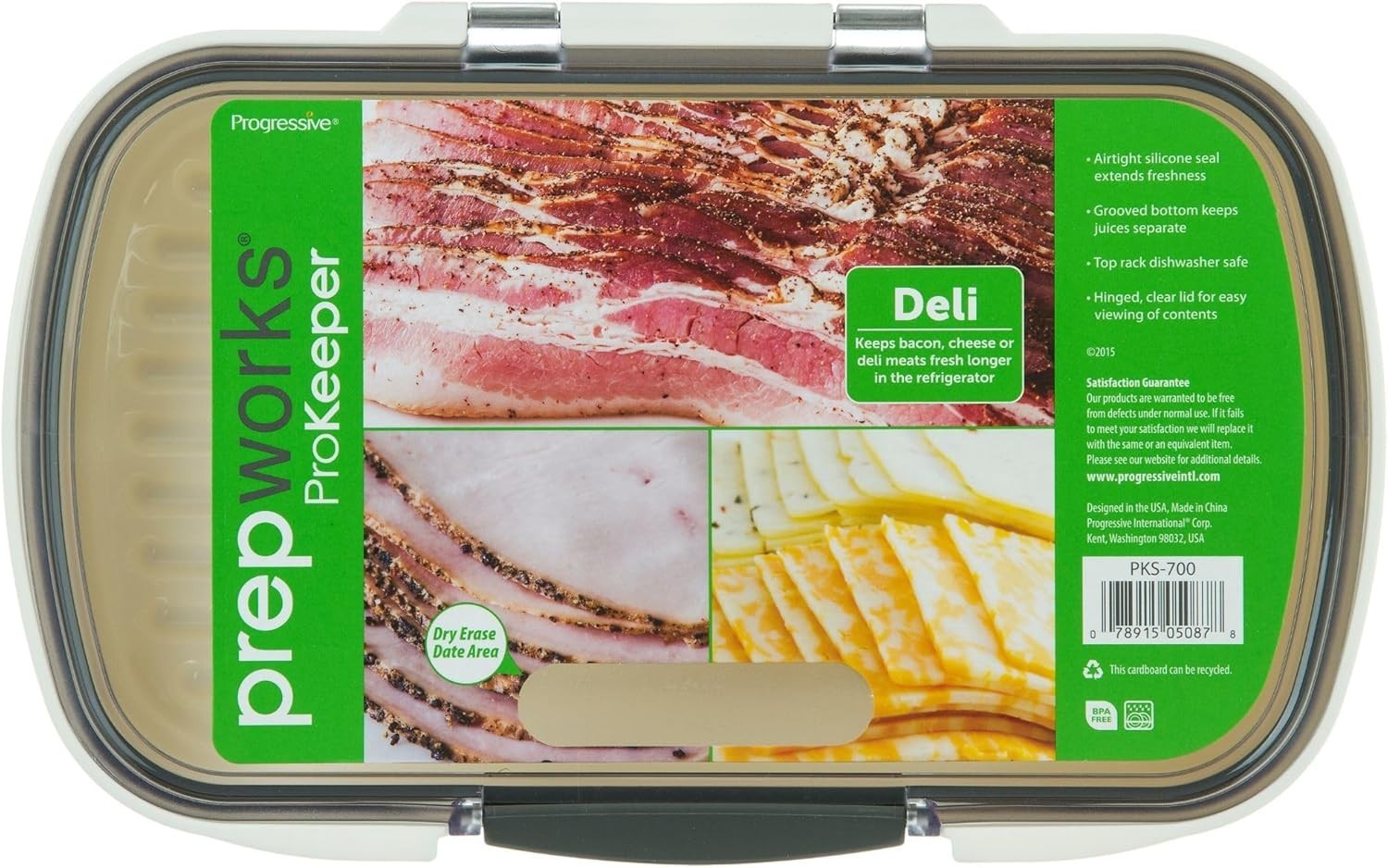 Deli Food Storage Container with Air-Tight Silicone Seal and Dry Erase Compat…