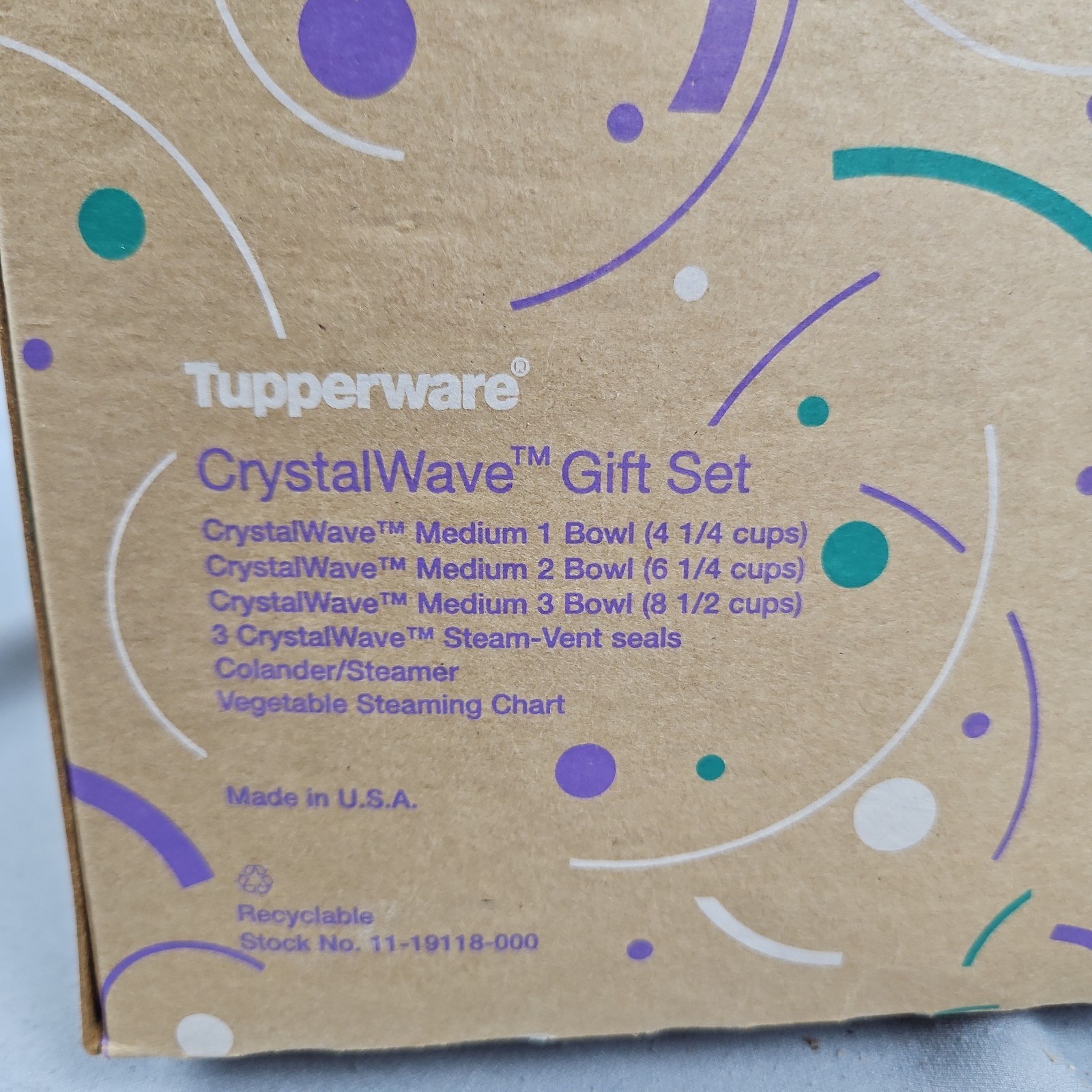 Tupperware Crystalwave Microwave Set Bowls 4.25/6.25/8.5 Cup Colander/Steamer