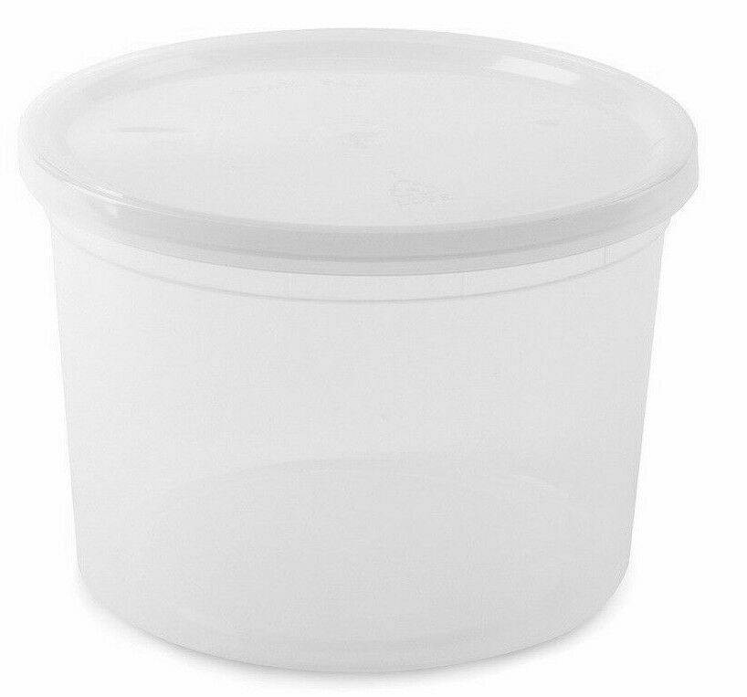 64 oz Deli Food Containers w/ Lids For Soups Microwave Freezable – 8 Pack