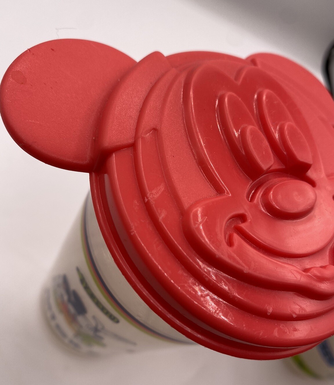 Tupperware Mickey & Minnie Mouse School Day Cup Set with Mickey Lids Lot of 3