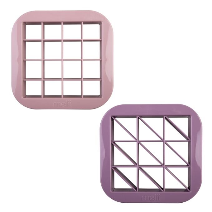 Melii – Luxe Bite Size Sandwich Cutters Pink Purple (Set of 2)